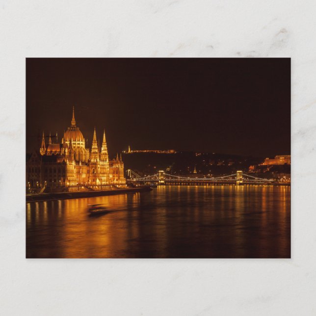 Vykort Budapest Parlamentet, Ungern (Framsida)