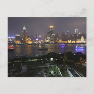 Vykort Bund från Pudong, Shanghai, China