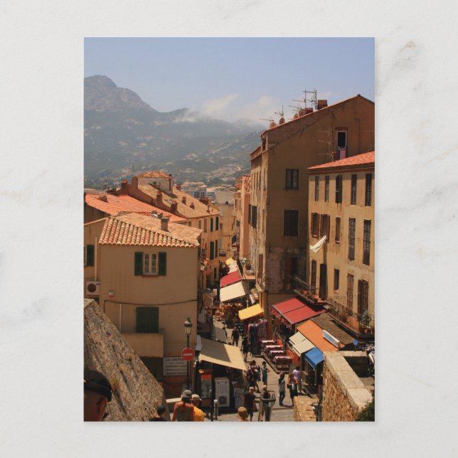 vykort Calvi Town, Korsika Island, Frankrike (Framsida)