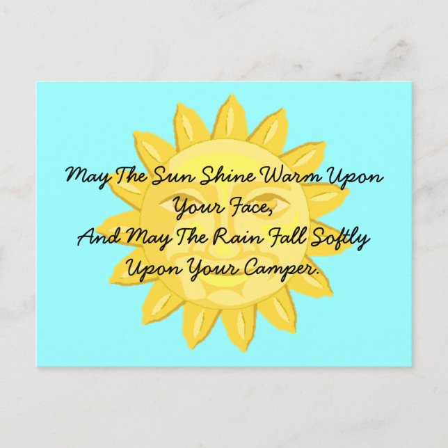 Vykort Camping Vänner Hälsning RV park Campare (Framsida)