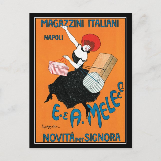 vykort: Cappiello - Vintage - Magazzini Italiani Vykort (Framsida)