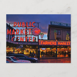 vykort/Carte Postale Pike Place, Seattle Vykort