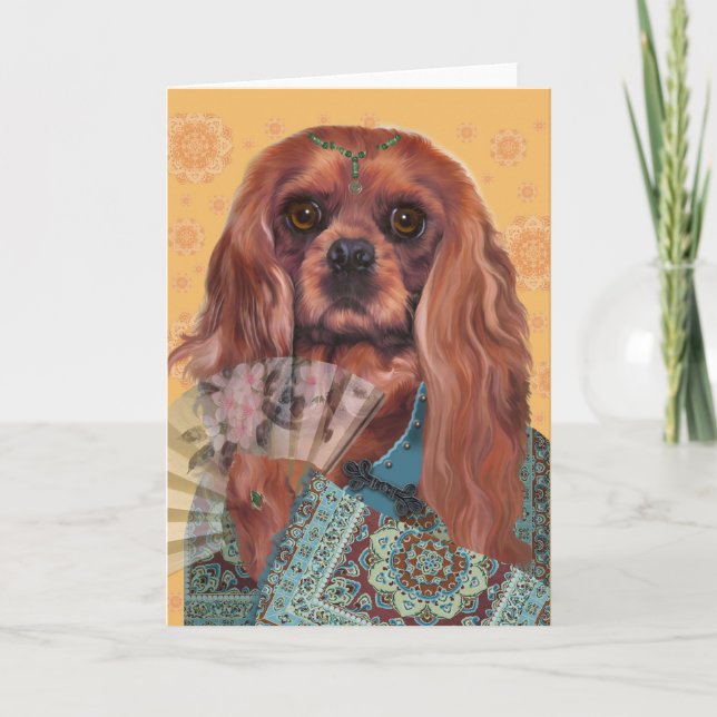 Vykort | Cavalier Spaniel | Ruby Cavalier (Framsida)