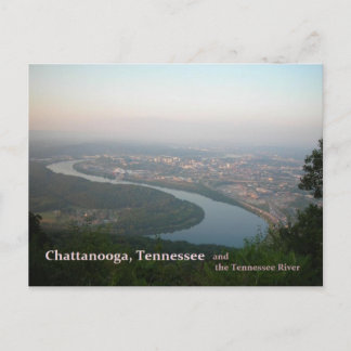 vykort - Chattanooga TN och Tennessee River