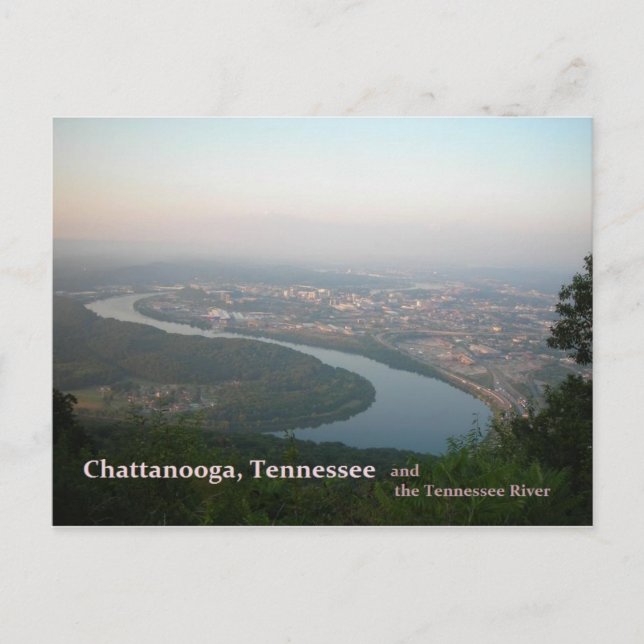 vykort - Chattanooga TN och Tennessee River (Framsida)
