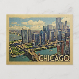 Vykort Chicago Illinois Vintage Resa
