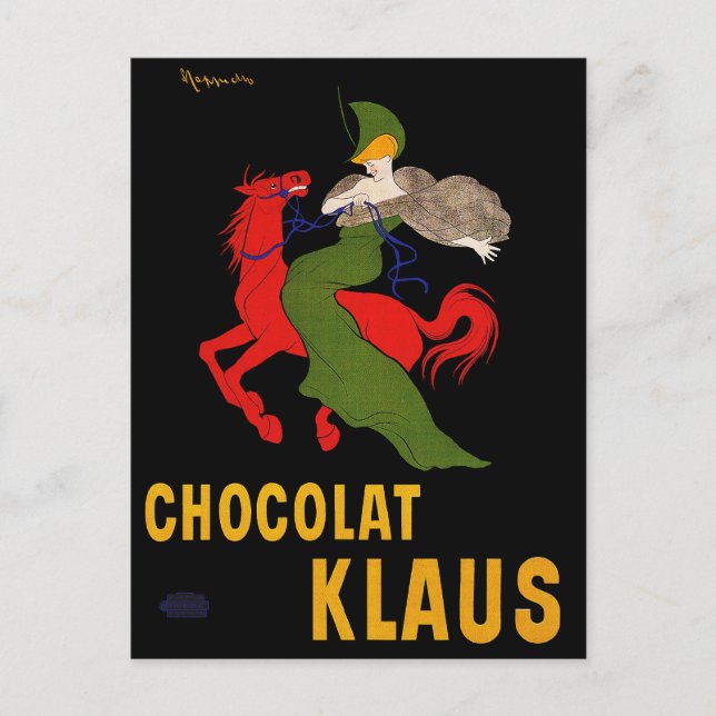 Vykort: Chocolat Klaus - Leonetto Cappiello Vykort (Framsida)