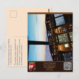 Vykort — Connect, Airplane