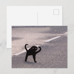 Vykort Cursed Cat Meme