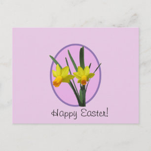 vykort - Daffodil Påsk Hälsning