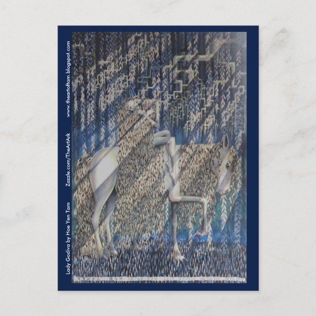 vykort - Dam Godiva (Framsida)