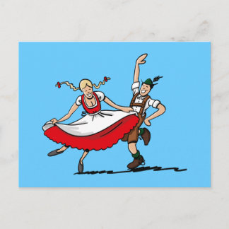 Vykort Dancing Bavarian BEER FESTIVAL Couple