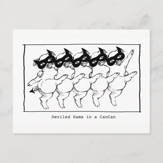 Vykort - Deviled skinka i en CanCan (Framsida)