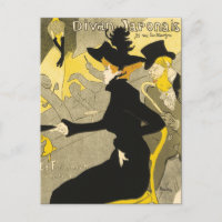 vykort: Divan Japonais av Toulouse-Lautrec