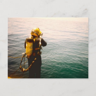 vykort "Diver Stänk"