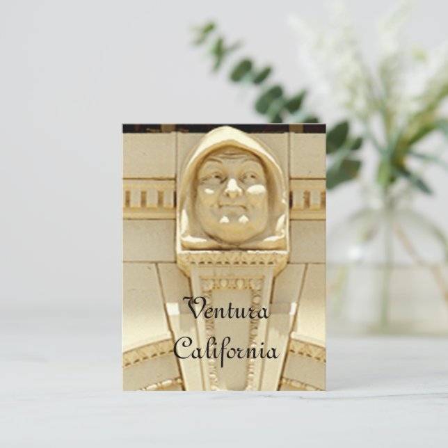 Vykort - Domstol Smiling Munk (Stående Fram)