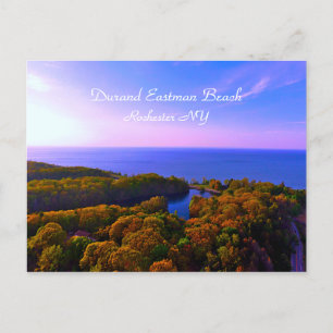 vykort - Durand Eastman Beach på hösten