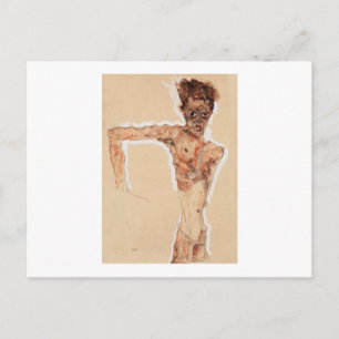 VYKORT: EGON SCHIELE : SJÄLVPORTRÄTT 1912 VYKORT