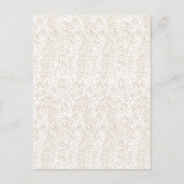 Vykort | Elegant blomster linjekonst Minimalistisk (Framsida)