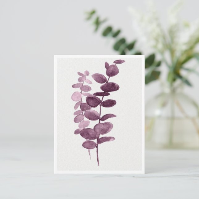vykort - Eucalyptus Watercolor (Stående Fram)