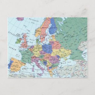vykort Europa karta