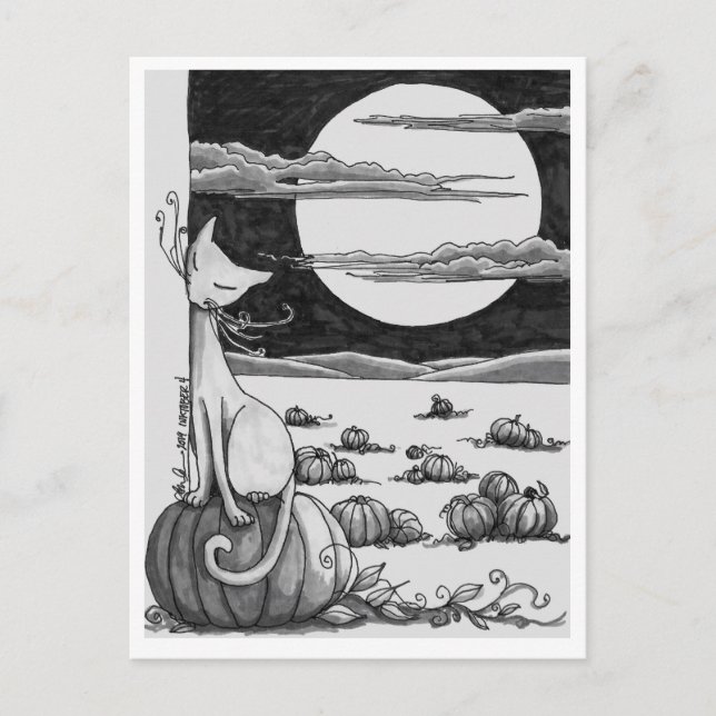 vykort: Fält i Halloween Vykort (Framsida)