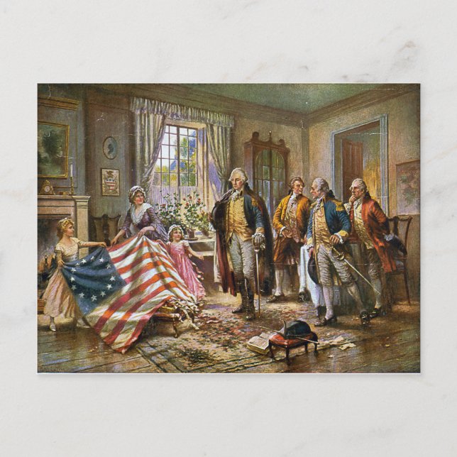 Vykort Födelsen av Old Glory Percy Moran (Framsida)