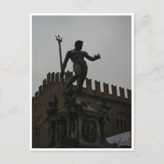 vykort - Fontana del Nuttuno, Bologna, Italien