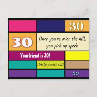 vykort för 30års födelsedag