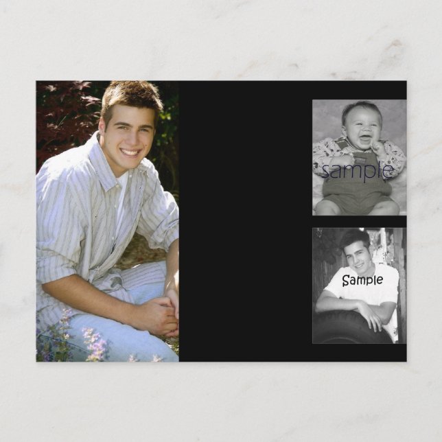 vykort för 3-fotokollage i student (Framsida)