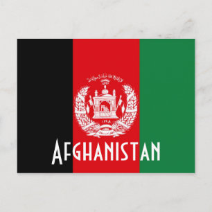 vykort för Afghanistan flagga