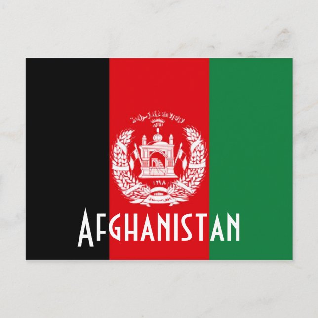 vykort för Afghanistan flagga (Framsida)