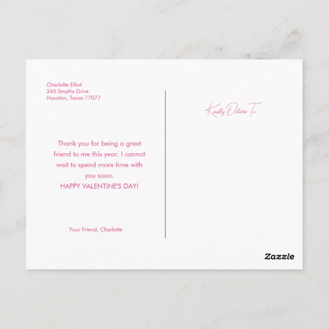 vykort för alla hjärtans dag (Baksida)