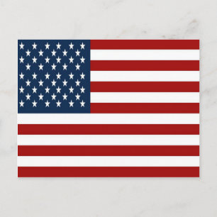 Vykort för amerikanska flaggan (50 stjärnor)