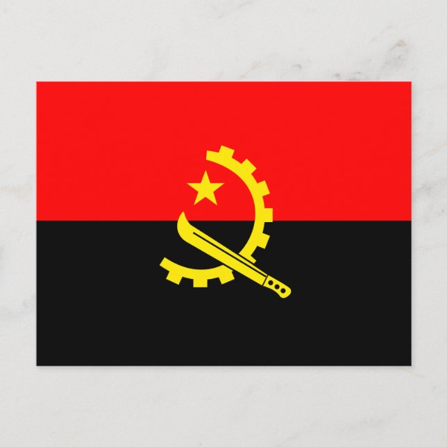 vykort för angola flagga (Framsida)