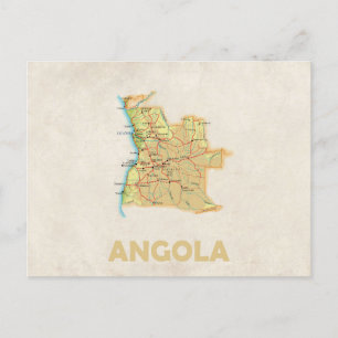 vykort för Angola karta