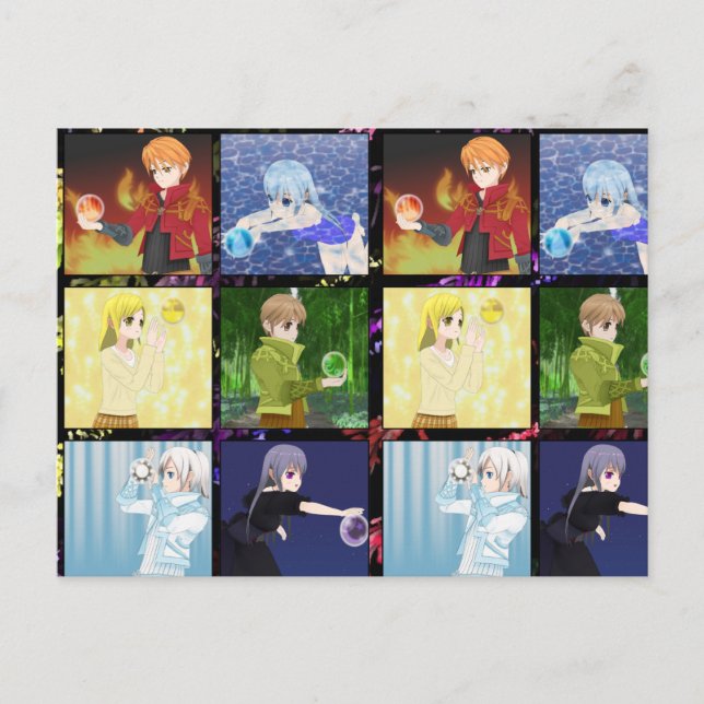 vykort för Anime Stil Inslag (Framsida)