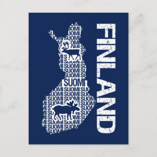vykort för anpassade FINLAND KARTA