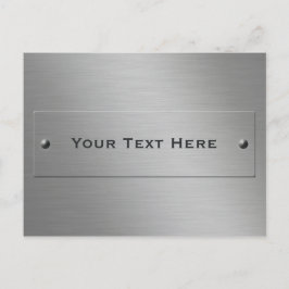 vykort för anpassningsbar av Metall-utseende