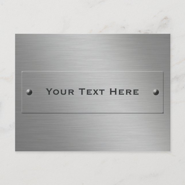 vykort för anpassningsbar av Metall-utseende (Framsida)