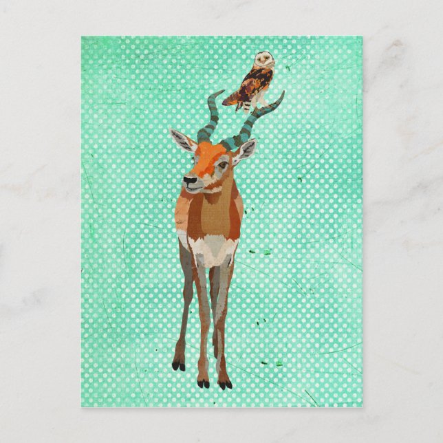 Vykort för ANTELOPE och UGGLA (Framsida)