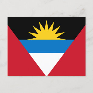 vykort för antigua och barbuda-flagga