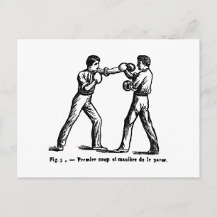 Vykort för antik boxing