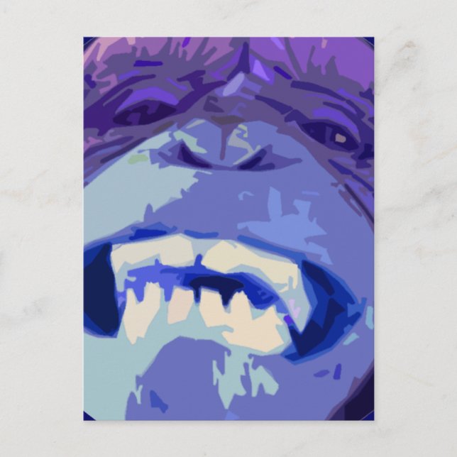 vykort för apa från lycklig Chimp (Framsida)