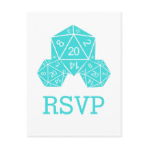 vykort för Aqua D20 Dice Response