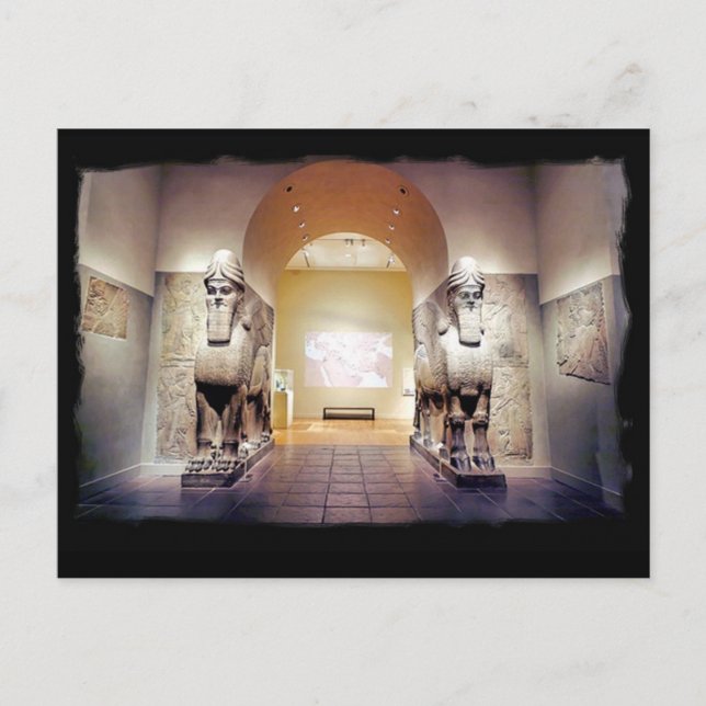 vykort för assyriska 2 tjurar (Framsida)