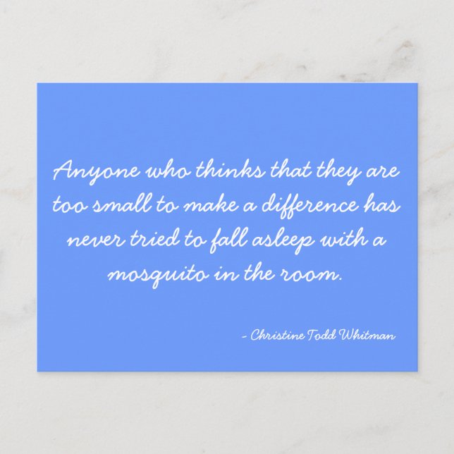 Vykort för att citera Christine Todd Whitman (Framsida)