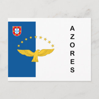 Vykort för Azores öPortugal flagga