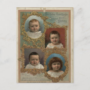 vykort för baby vintage