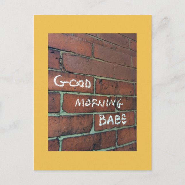 vykort för babybabblett i bra morgon (Framsida)